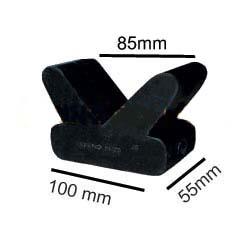 4 inch V Block - 15mm Bore - Black Rubber