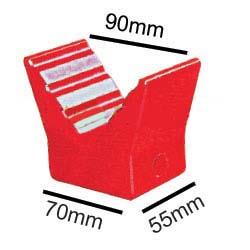 3 inch V Block- Red Poly - 14mm Bore