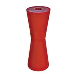 8 inch Concave - Vee Roller - Red Poly - 17mm Bore