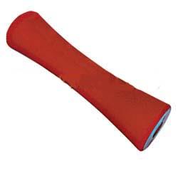 12 inch Concave - Vee Type Roller - Red Poly - 17mm Bore