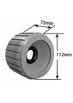 3 inch x 4 inch Wobble, grooved, Grey 25mm bore