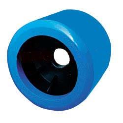 4" x3.5" Smooth Wobble, Poly, Blue, 20mm bore