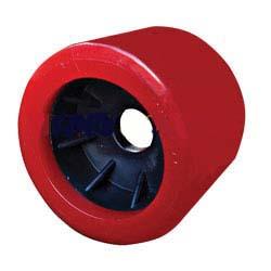 4" x3.5" Smooth Wobble, Poly, Red, 20mm bore