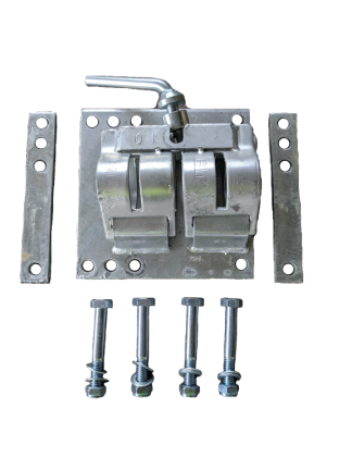 Double Clamp Galv. to suit std 48mm tube BOLT ON KIT